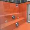 20ft Container Swimming Pool with Fiberglass Viewing Window & Orange Interior