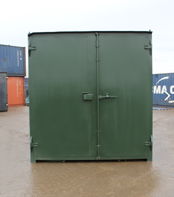 Screen Shot 2025-12-15 at 23.06.46 10ft Used Shipping Container with S1 style doors - Dark Green