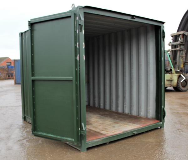 Screen Shot 2025-12-15 at 23.08.02 10ft Used Shipping Container with S1 style doors - Dark Green